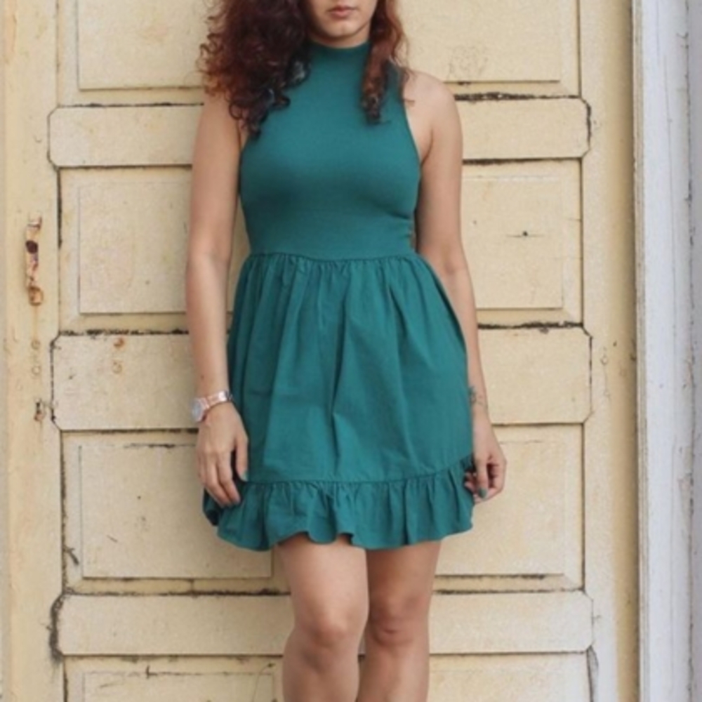 Zara Sleeveless Teal Dress